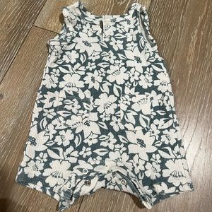 Grayson Collective Blue Hawaiian Print Onesie